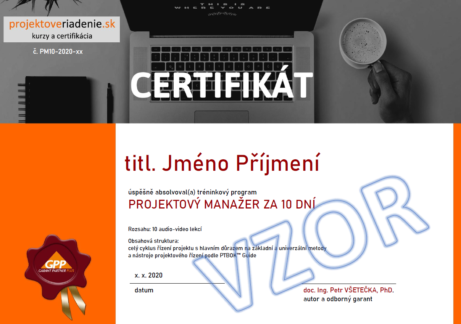 projektový manažer certifikát