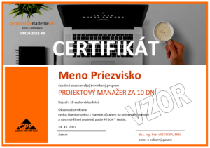 projektový manažment projektové riadenie projektový manažér certifikát